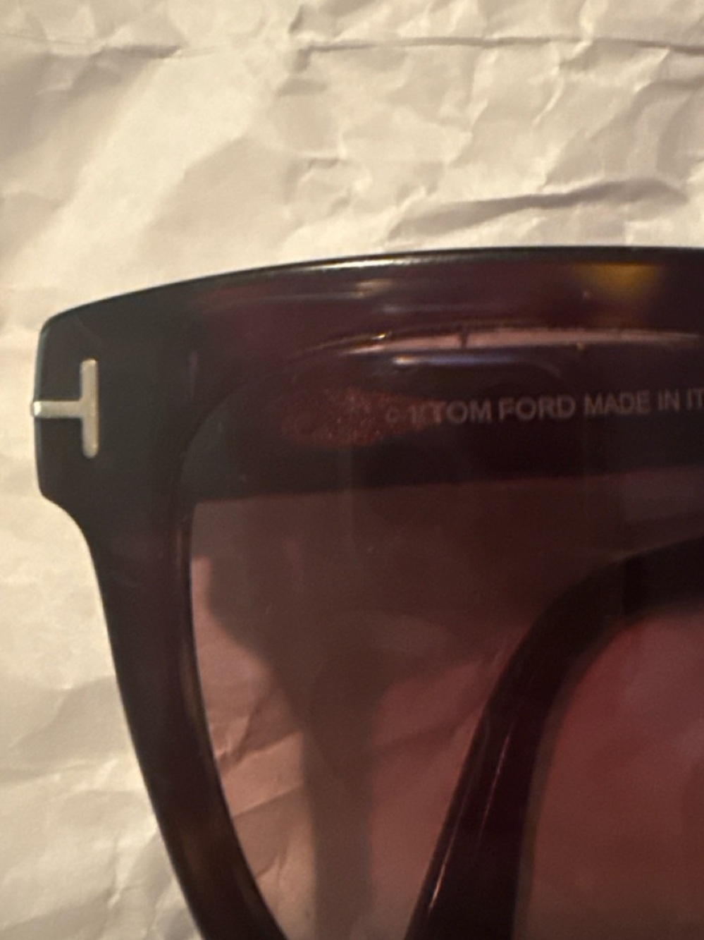 Tom Ford Selby TF952 52F Oversized Cat Eye Tortoise Frames Only - Picture 2 of 3